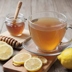 Homemade ginger lemon and honey tea, Homemade Ginger Lemon and Honey Tea