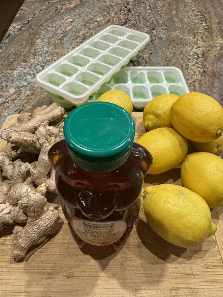 Homemade ginger lemon and honey tea, Homemade Ginger Lemon and Honey Tea